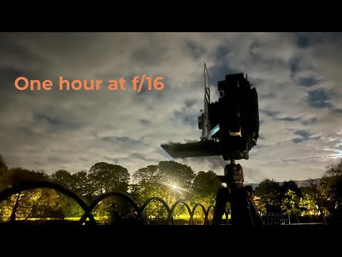 Crown Graphic 4x5 camera, one hour @ f/16, HP5  film, a real alternative to Digital capture at night