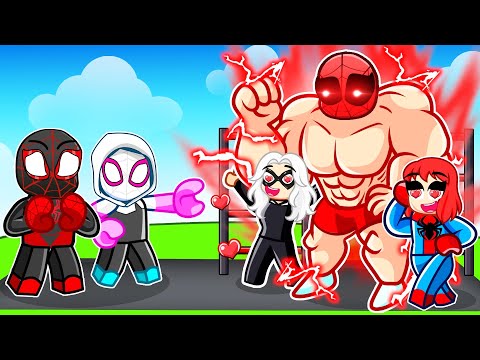 My Girlfriend Cheated On Me , So I Rizzed SPIDEY GIRLS in Rage Gym Simulator.....