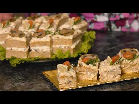 Мясные пирожные! Сырно-грибной крем. Закуска на любой праздник🎉🎊🎁
