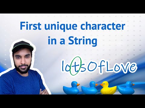 First unique character in a String | Study Algorithms