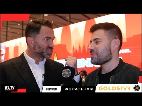 ‘YOU F*** S*** YOURSELF’-EDDIE HEARN & BEN SHALOM IN HEATED ARGUMENT OVER CHRIS EUBANK VS CONOR BENN