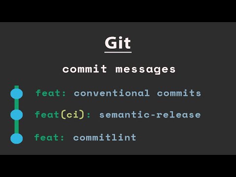 git commit message and Conventional Commits