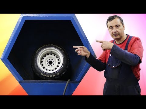 Lifehack for tire fitting. Do-it-yourself semi-automatic wheel wash