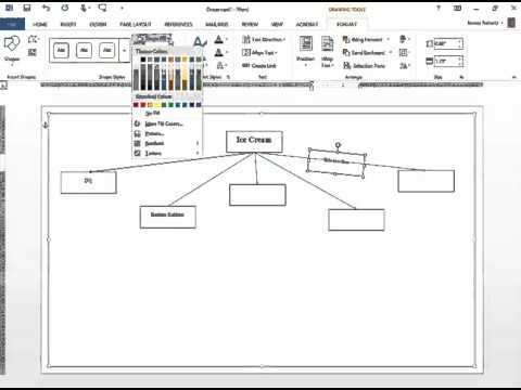 Word: How to create a flowchart, mind map, web, learning map, etc.
