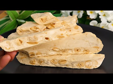 Quick and easy nougat for the holidays and Christmas 🎄! No baking , No flour!  surprise your family!