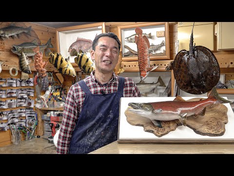 A craftsman who makes stuffed fish.Fascinating craftsmanship revealed