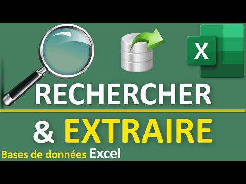 Rechercher et extraire dans des bases de données Excel