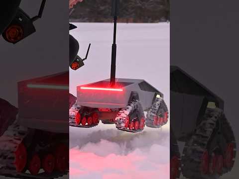 CyberTruck with Tracks!   Absolutely SHREDS