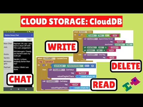 MIT App Inventor 2 Cloud Storage: CloudDB and a Chat App
