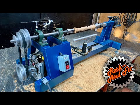Como construir un Torno con Motor de Lavadora (Planos Gratis)