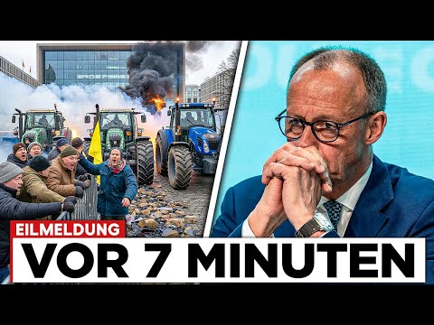 BAUERN VOR DEM KANZLERAMT – Merz muss zurücktreten!