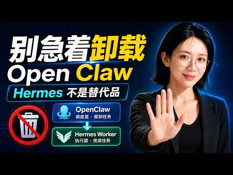 别急着卸载 OpenClaw，Hermes 真正的用法不是替代它