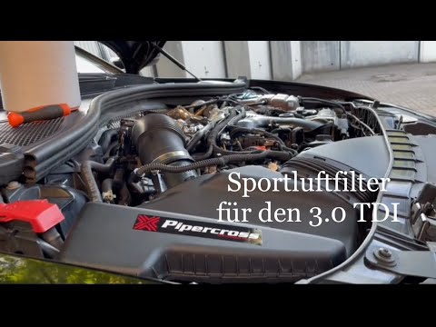 Pipercross sports air filter for the Audi A6 3.0 TDI - Installing Pipercross sports air filter on...