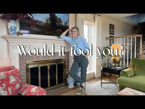 My DIY fireplace is...fake. But can you tell?