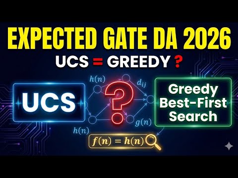 UCS vs Greedy Best-First Search | Expected GATE DA 2026 Question | MindSpan education | Abhinandan 