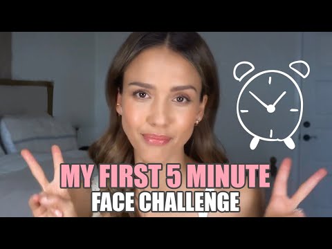 My First 5 Minute Honest Beauty Face Challenge!  Summer Edition | JESSICA ALBA
