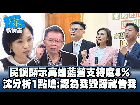 民調顯示高雄藍營支持度8%　沈富雄分析1點嗆：認為我毀謗就告我 #少康戰情室
