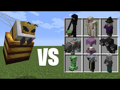 Queen Bee vs Minecraft Mobs
