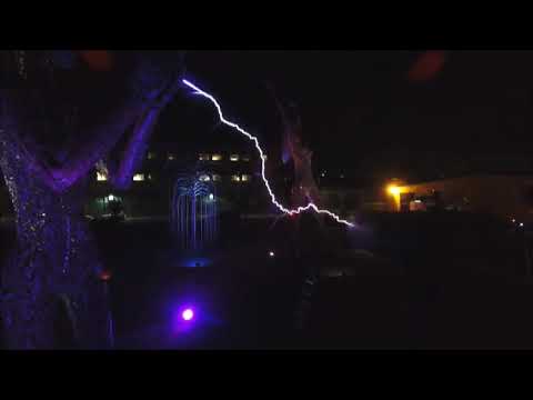 Tesla Coil vs a 40ft Human Sculpture