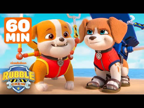 Rubble's Builder Cove Summer Rescues! w/ Wheeler & Chase | 1 Hour | Rubble & Crew