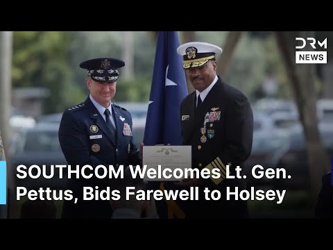 FULL CEREMONY: SOUTHCOM Leadership Changes as Adm Holsey Hands Command to Lt. Gen Evan Pettus | AC1G