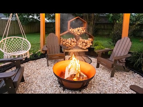 Transforming My Neighbors' Backyard: Cozy Firepit Surprise!