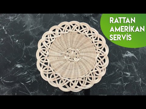 Making a Rattan Placemat | Tutorial | Making a Bamboo Placemat | Салфетка из ротанга #diy