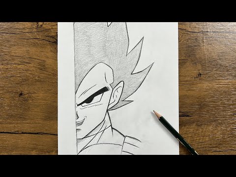 Easy vegeta drawing for beginners | How to draw vegeta step-by-step