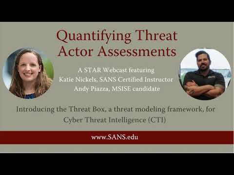 Quantifying Threat Actor Assessments  I  Andy Piazza and Katie Nickels | SANS.edu