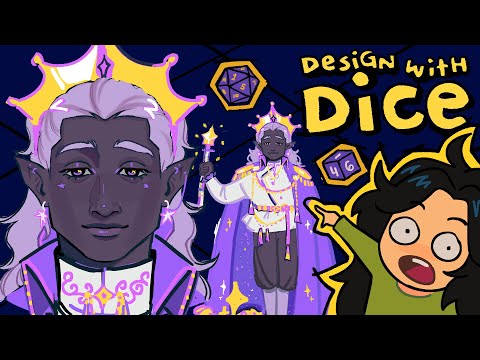 I designed a king with DICE - Character Design Draw with Me