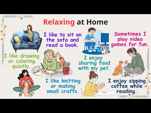 Relaxing at Home | Spoken English for kids | Daily Use English Sentences | Learn English
