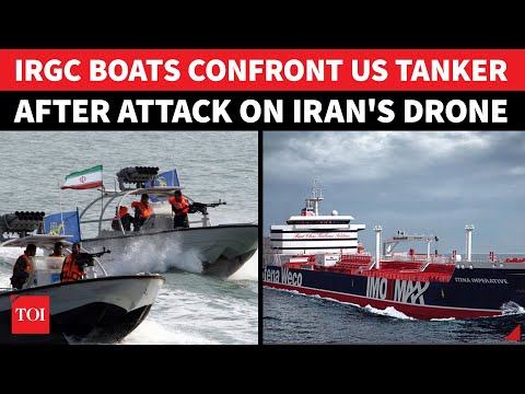 Iran's Drone 'REVENGE': IRGC Gunboats CHASE US Tanker In Hormuz, Warship Joins Clash | Mideast 'War'