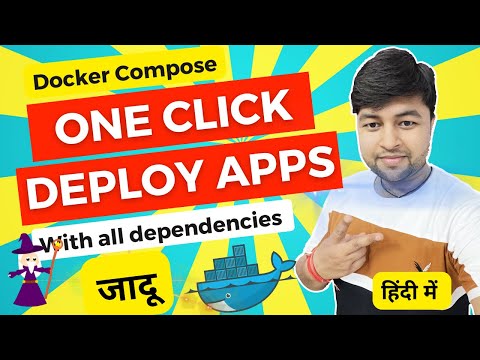 🔥Deploy Application using docker compose | One click deployment in HIndi