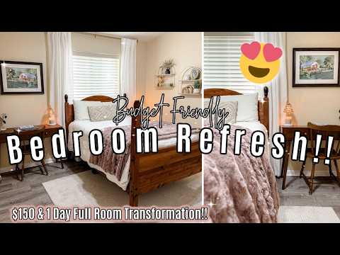 BEDROOM MAKEOVER ON A BUDGET :: $150 Bedroom Transformation 2025