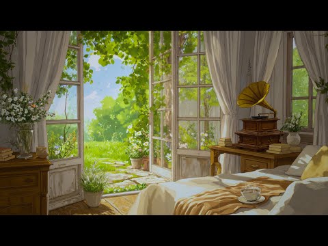 1940s Vintage Music Playing in Another Room at Grandma’s House on a Bright Spring Morning