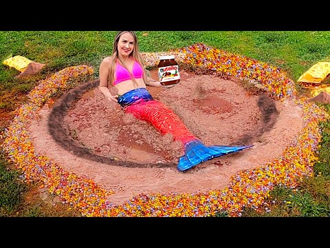¡Construimos una Piscina de Chocolate para Nuestra Amiga Sirena! 🧜🍫