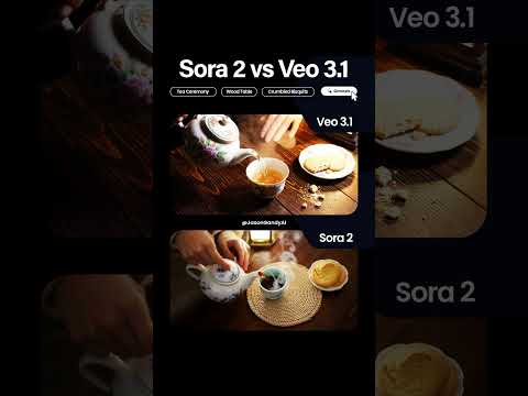 Pouring Tea Ceremony Test (Sora 2 vs Veo 3.1) #sora2 #veo3 #genai