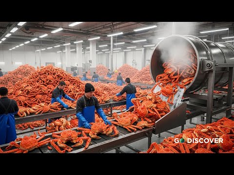 50,000 King Crabs Worth $12 Million Processed | Inside the King Crab Factory | Fishing Documentary