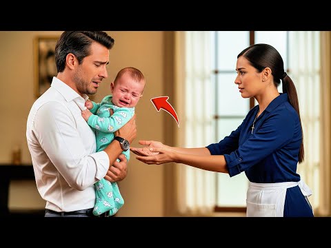 EL BEBÉ DEL MILLONARIO NO DEJABA DE LLORAR… HASTA QUE LA LIMPIADORA SUSURRÓ: “PUEDO AYUDARLO”