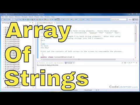 Learn Java - Exercise 14x - Using Arrays of Strings in Java