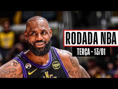 NOITE ABSURDA DE LEBRON contra os HAWKS - Rodada NBA 13/01