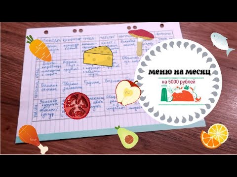 МЕНЮ НА МЕСЯЦ: Как мы питаемся семьей из пяти человек на 5 тысяч рублей в месяц (экономное меню)
