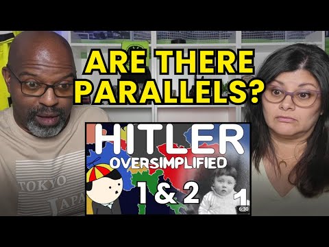 Americans React to Hitler -OverSimplified Part 1 & 2 | Shocking Parallels?!