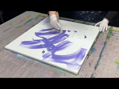 Abstrakte Acrylmalerei: Textur & Struktur mit Borstenpinsel und Wow-Effekt-Werkzeug!