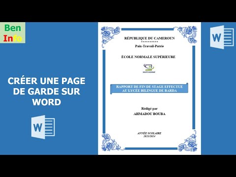 Create a cover page in Word