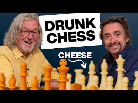 Hammond & May play cheese chess while drinking