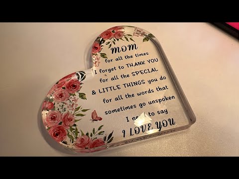 xmas Gifts Mom Mothers Moms Gift Mother's Presents from Family Loved Ones Thank You Acrylic Decor