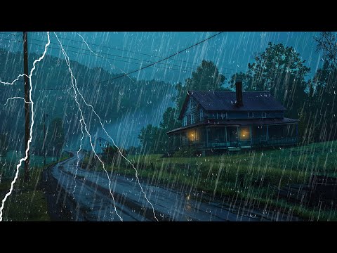 Goodbye Stress in Less than 5 Minutes – Heavy Rain and Thunder to Sleep All Night Long