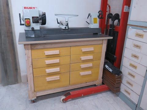 Building my lathe cabinet on wheels