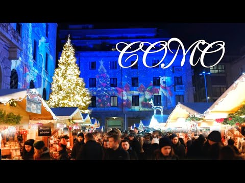 ✨️ Como, Italy Christmas Lights and Christmas Market.
